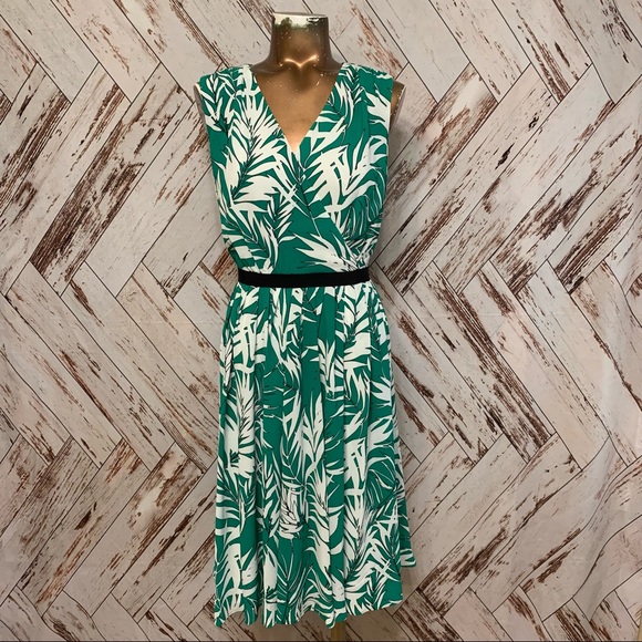 Talbots “ tropical print palms dress size 6P - Picture 2 of 10